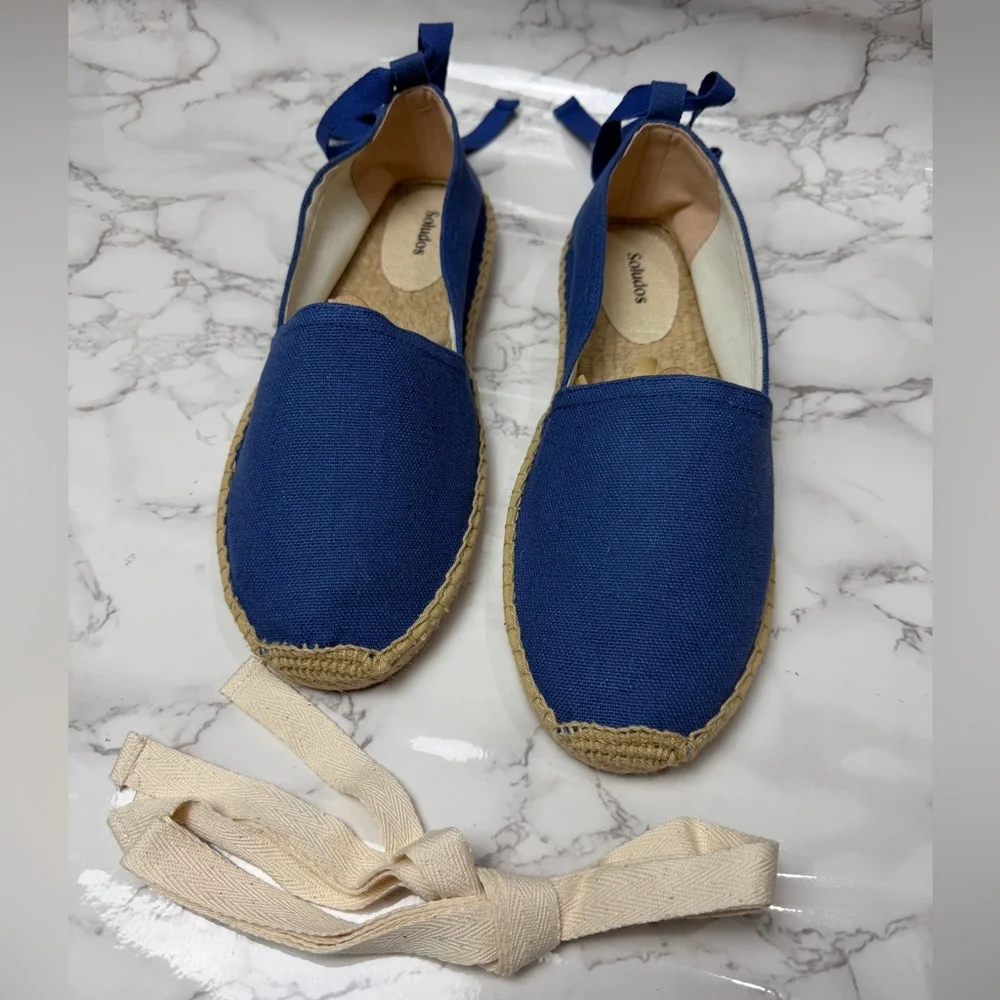 Women’s Soludos Original Espadrille Lace Up Marlin Blue US Size 11